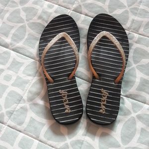 Gold glitter Reef flip flops